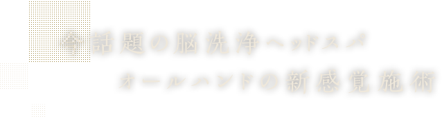 今話題の脳洗浄ヘッドスパオールハンドの新感覚施術